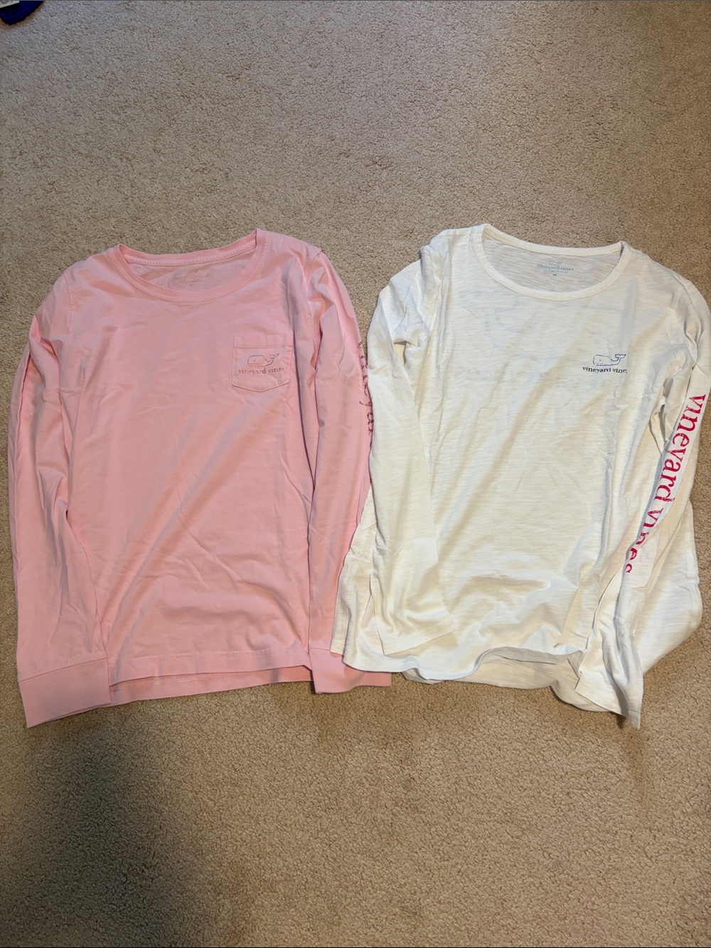 Vineyard Vines Long-Sleeve Tee Duo - Pink & White